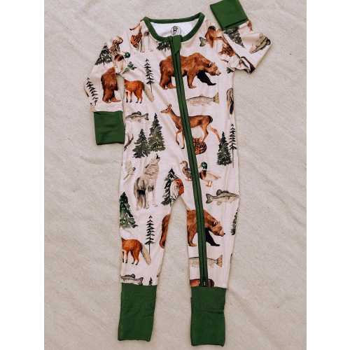 Grandpa’s Cabin Bamboo Convertible Romper- Infant Bamboo Romper