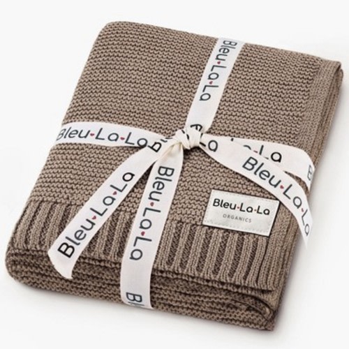 Bleu La La 100% Luxury Organic Cotton Baby Swaddle Blanket for Newborn and Infant Boys and Girls - Milk Chocolate