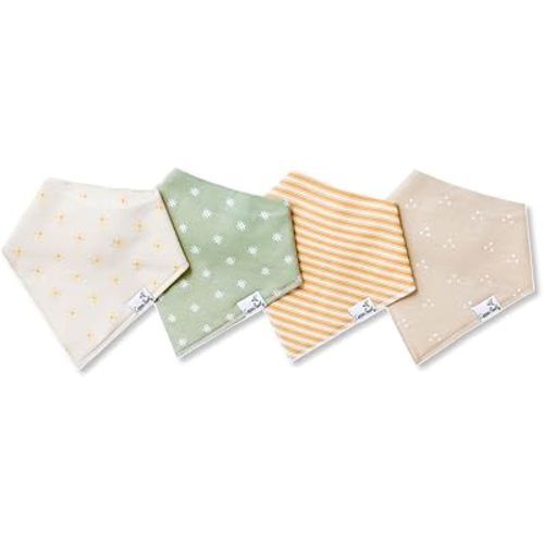 Copper Pearl 4 Pack Soft Cotton Baby Bibs for Drooling and Teething, Absorbent Drool Bibs for Baby Girl and Boy, Adjustable to Fit Newborns to Toddlers, Tons of Styles (Santa Fe)