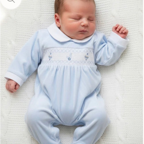 Smocked Classic Toys Sleepsuit - Blue – Ella Marina Baby