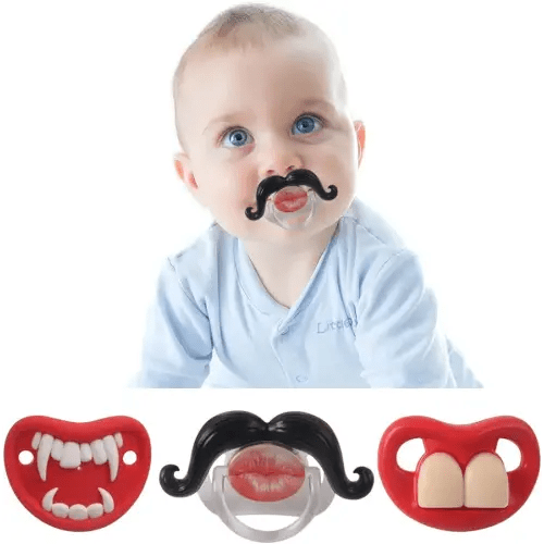 Funny Pacifiers for Babies, Newborn Pacifier 0-6-12-18 Months, Infants Pcifiers for 0-6 Months, Toddlers Mustache Pacifier, Baby Gift Pacifiers for Boys and Girls