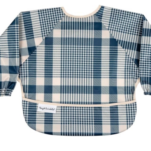 Amazon.com: Tiny Twinkle Long Sleeve Bib for Babies & Toddlers | Waterproof Smock Bib for Eating | Machine Washable & Mess-Proof Feeding Essentials | Newborn Shower Gift (Gingham, Small 6-24 Months)