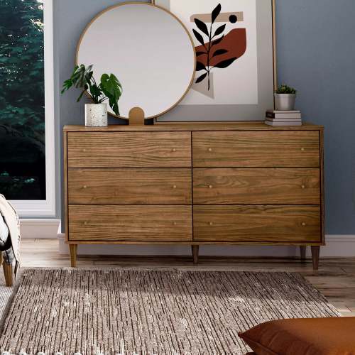 Mid Century 6-Drawer Dresser – Grain Wood Furniture