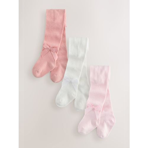 Pink Baby Bow Tights (0mths-2yrs)