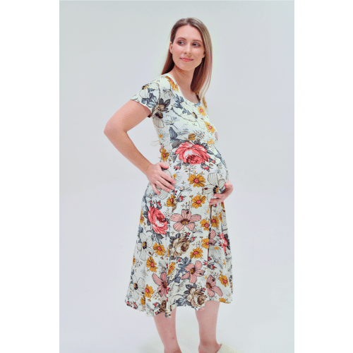 Cassidy Labor & Postpartum Gown Vintage Floral – Lila