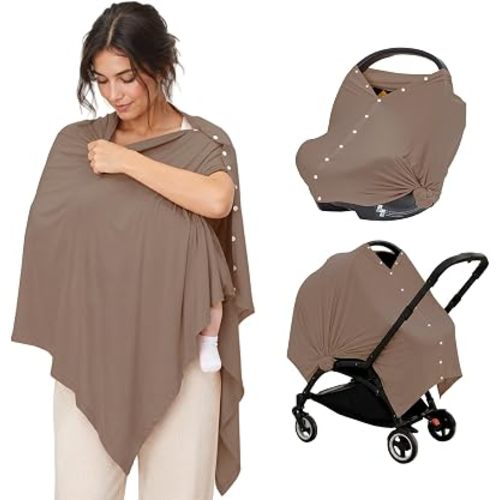 FUNUPUP Nursing Cover for Breastfeeding & Pumping, Soft Breathable Modal