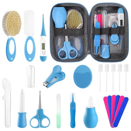Baby Healthcare and Grooming Kit for Newborn Kids, 24PCS Upgraded Safety Baby Care Kit, Newborn Nursery Health Care Set, Baby Care Products