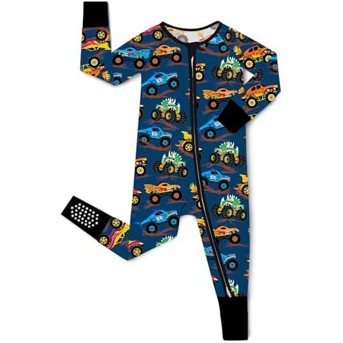 Bamboo Viscose Baby Convertible Footie Pajama, Zipper Pajamas for Baby Boys & Girls, Sleep & Play Footed