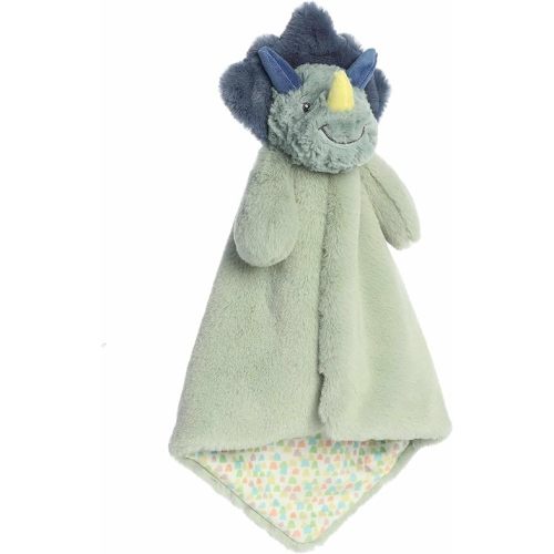 Aurora® Snuggly Softiesaurus™ Traci Triceratops Luvster™ Baby Stuffed Animal - Soft & Cuddly Toy for Bedtime Comfort - Perfect for Nursery Decor, Playtime, and Gifts - Green 17 Inches