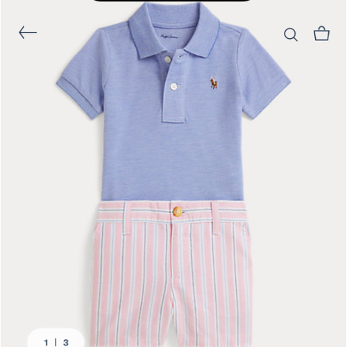 Oxford Mesh Polo Shirt & Striped Short