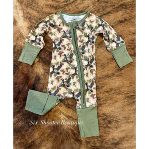 Duck hunting baby bamboo sleeper – Six shooter boutique