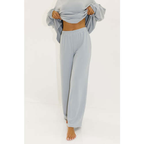 Campbell Fleece Lounge Pants in Dusty Blue