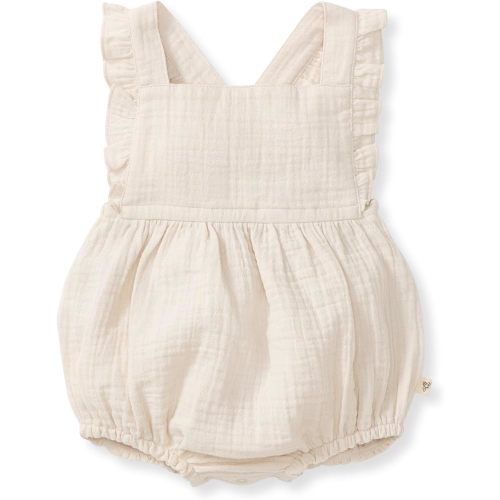 Burt's Bees Baby baby-girls Romper, 100% Organic Cotton One-piece Bubble Shortall and Layette Set Girl Outfit
