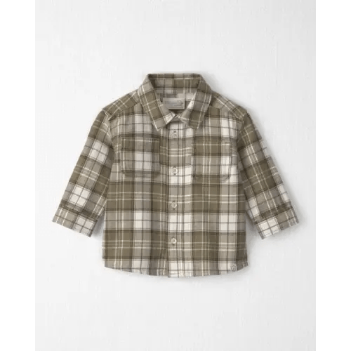 Baby Boy Organic Cotton Flannel Button-Down Shirt - Little Planet | Carter's
