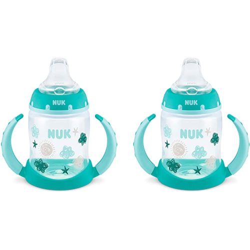 NUK Learner Cup, 5 Oz, 2-Pack, Clouds & Stars – BPA Free, Spill Proof Sippy Cup