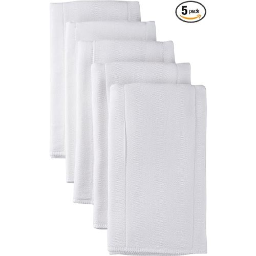 Gerber Unisex Baby Boys Girls Gauze Prefold Cloth Diapers Multipack White 5 Pack