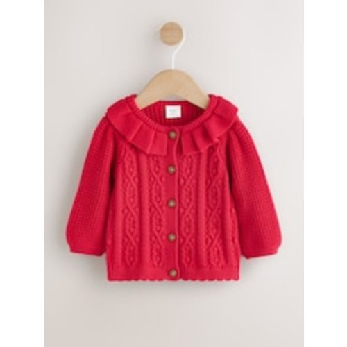 Buy Red Frill Collar Knitted Baby Cardigan (0mths-2yrs) from Next USA