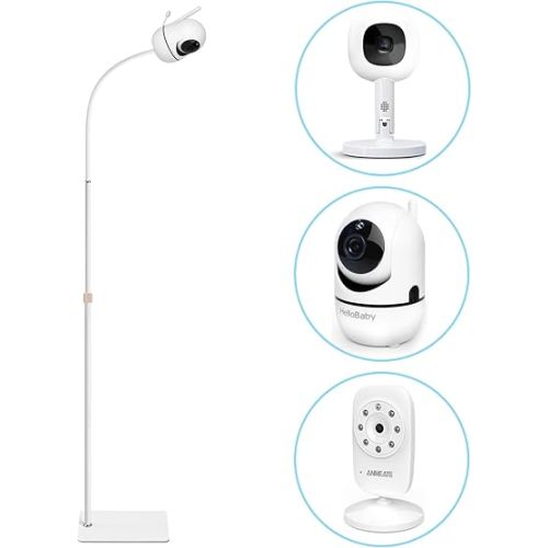 Adjustable Height Baby Monitor Floor Stand Holder for Hellobaby HB6550 HB65/HB66/HB248 Baby Monitor and Also Compatible with The Nanit Pro Smart Monitor & Flex Stand