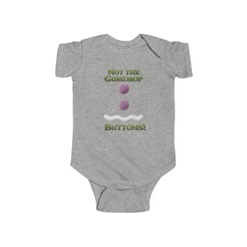 Not The Gumdrop Buttons Gingerbread Man Infant Bodysuit | Funny Baby Onesie