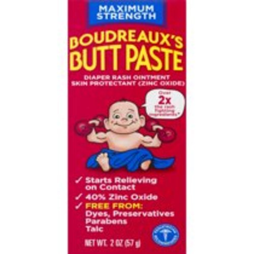 Boudreaux's Butt Paste Diaper Rash Ointment, Maximum Strength, 2 oz