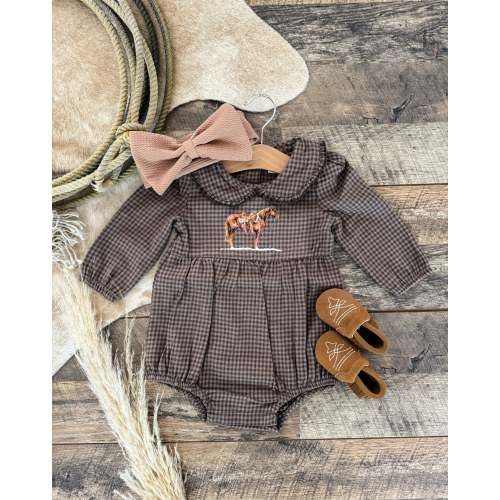 Brown Plaid Flannel Romper – theFRINGEDpineapple