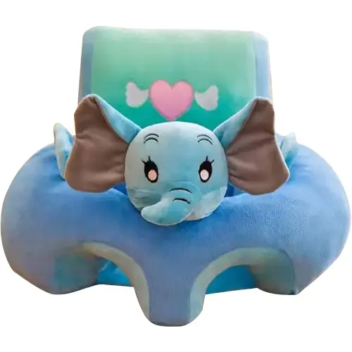 Baby Sofa Support Chair Soft Plush Cartoon Animals Baby Sitting Chair Learning to Sit Seats Without Filled Cotton,1PC