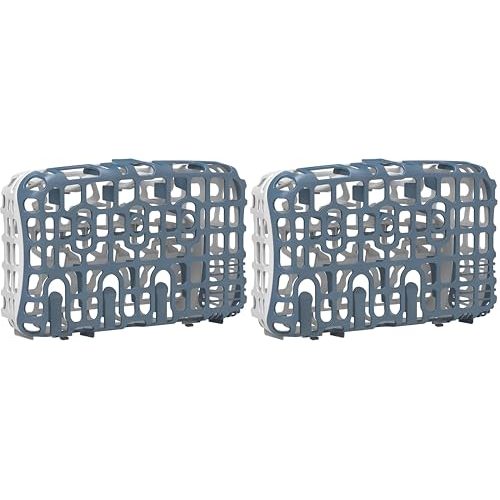 Dr. Brown's Dishwasher Basket for Small Baby Bottle Parts, Pacifiers, and Accessories, Clean, Store and Organize Newborn Essentials, Green, BPA-Free (Pack of 2)