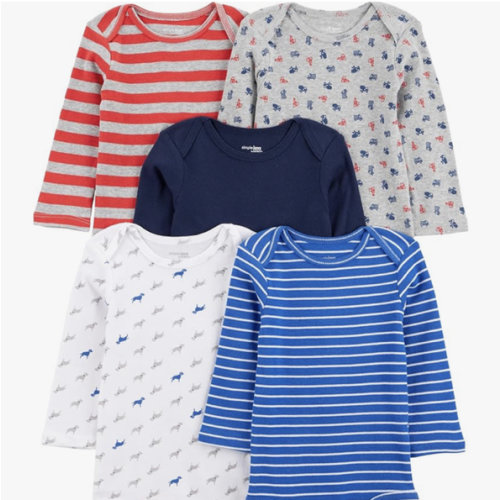Simple Joys by Carter's Baby Boys Long-Sleeve Bodysuit Pack - Newborn