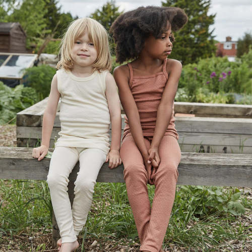 Merino Wool/Silk Pointelle Vest - Pearl