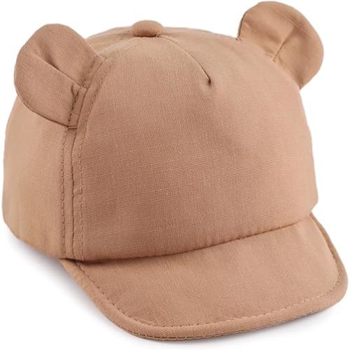 PEECABE Bear Ear Baby Baseball Hat Cotton Infant Toddler Sun Cap 3-18 Months Spring Summer