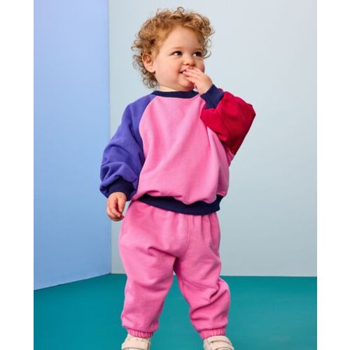 Baby French Terry Colorblock Sweatshirt & Sweatpants Set