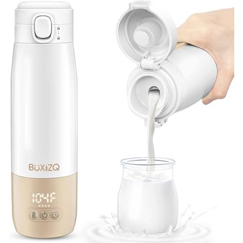 Portable Bottle Warmer for Travel,Portable Milk Warmer for Baby-12oz Ceramic Heater Heating,Fast Charging & Cordless Portable Baby Bottle Warmer -Dual Heating Modes for Breast Milk & Water