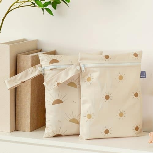 Amazon.com: 2 PCS Diaper Bag Organizer - 9.8x7​in Portable Changing Pouch w/Zipper | Waterproof Design for Wipes, Creams, Diapers : Baby