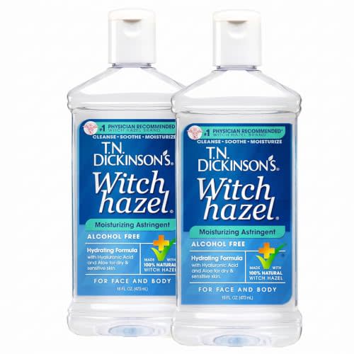 T.N. Dickinson's Witch Hazel Alcohol Free Moisturizing Astringent | 100% Natural Witch Hazel | Calms,Nourishes,Hydrates Skin-| for Face & Body-| 16 Fl Oz,(Pack of 2)