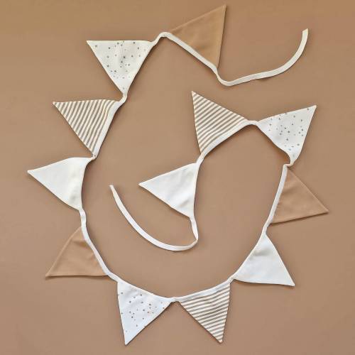 Decorative Garland - Cotton - Beige & Ivory