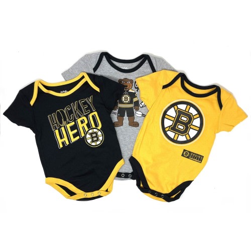 Boston Bruins Gerber Baby 3 pc. Short Sleeve Onesie