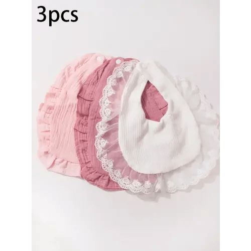 Cute Ruffle Trim Baby Bibs, Soft Comfortable Breathable Baby - TikTok Shop