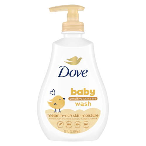 Baby Dove Sensitive Baby Wash For Baby Bath Time Melanin-rich Skin Nourishment Tear-Free And Hypoallergenic ,13 fl oz