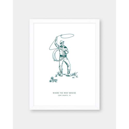 Fort Worth Cowboy Gallery Print