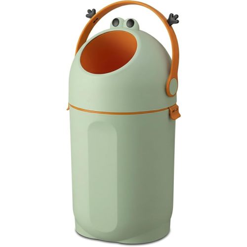 Bebetaje Diaper Pail with Odor Control, Uses Regular Trash Bags, Hands-Free Baby Diaper Disposal System, Smell Proof Nursery Trash Can with Easy Open Handle, Large Capacity