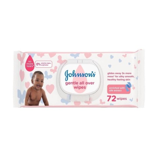 Johnson's Gentle All Over Wipes Carton of 432