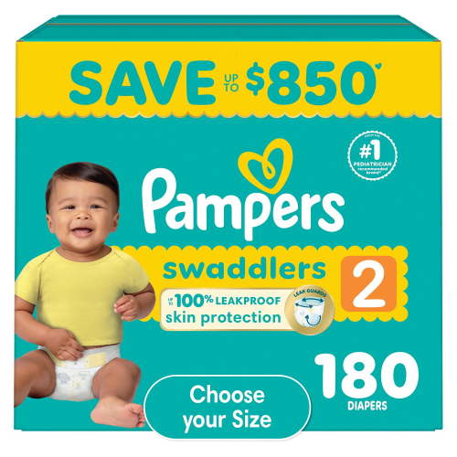 Pampers Swaddlers Diapers, Sizes Newborn-8
