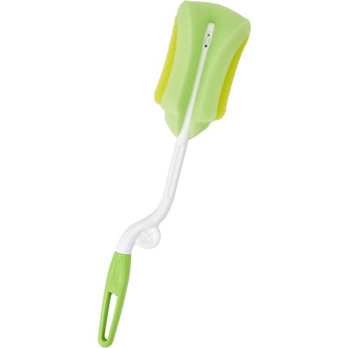 Pigeon Sponge Bottle Brush 2-Way Cleaning Type for Baby Nursing Bottles, Green (Made in Japan)