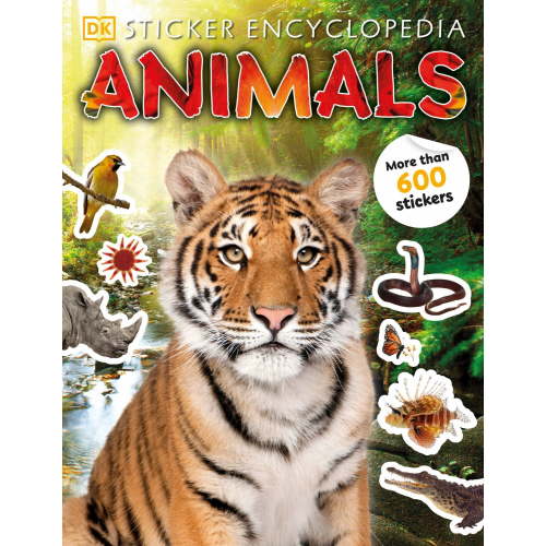 DK Kids Sticker Encyclopedia Animals Paperback, Over 600 Animal Stickers and Facts