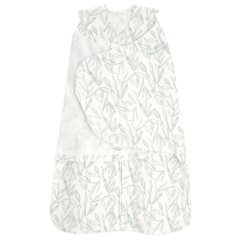 100% Cotton Baby Swaddle Green Leaves | Newborn | HALO US