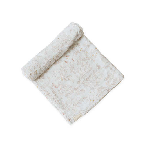 Organic Cotton Muslin Swaddle - Secret Garden