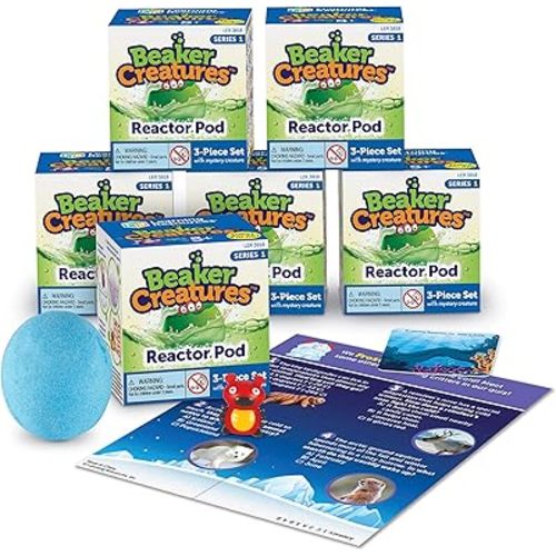 Learning Resources Beaker Creatures Reactor Pods,6 Pack, Ages 5+,Series 1, STEM Certified Science Toy, Fun Experiments For Kids