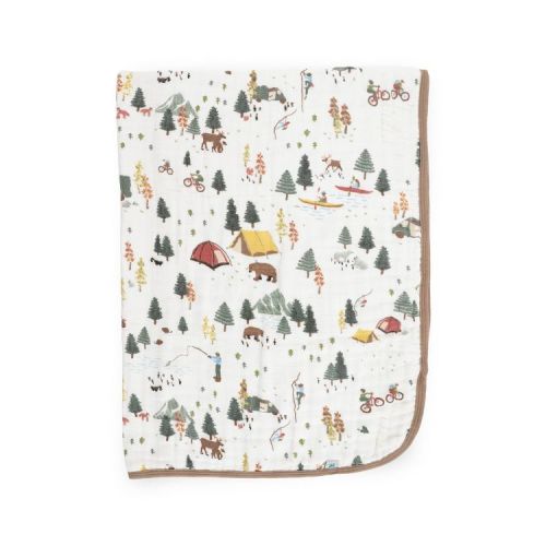 Little Unicorn Organic Cotton Muslin Baby Blanket - Alpine Adventure