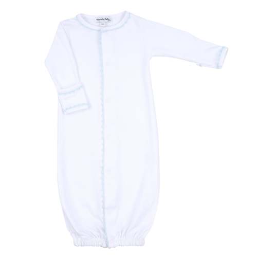 Magnolia Baby Boy Baby Joy Converter with Blue Crochet Trim