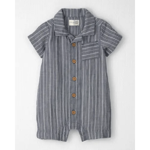Baby Organic Cotton Gauze Romper in Stripes - Little Planet | Carter's